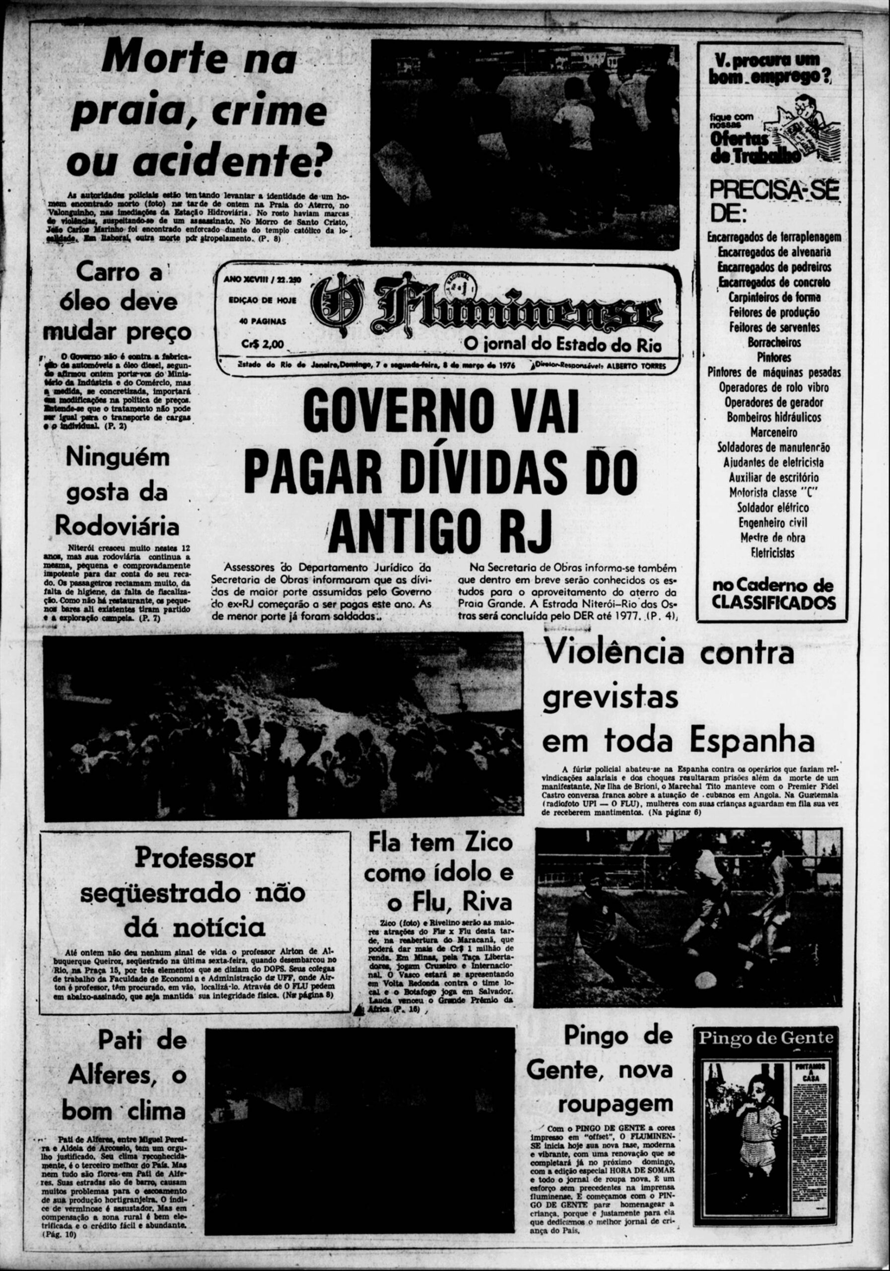 Governo vai pagar dívidas do antigo RJ